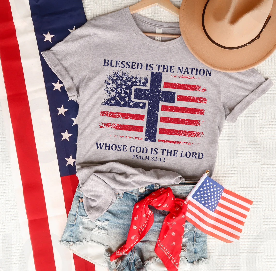 Blessed is the Nation Whose God is the Lord - Graphic Tee