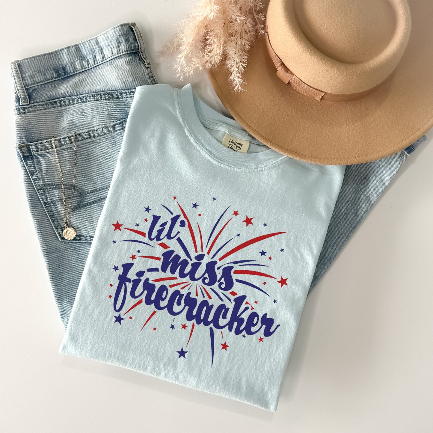 Lil Miss Firecracker - Comfort Colors Graphic Tee