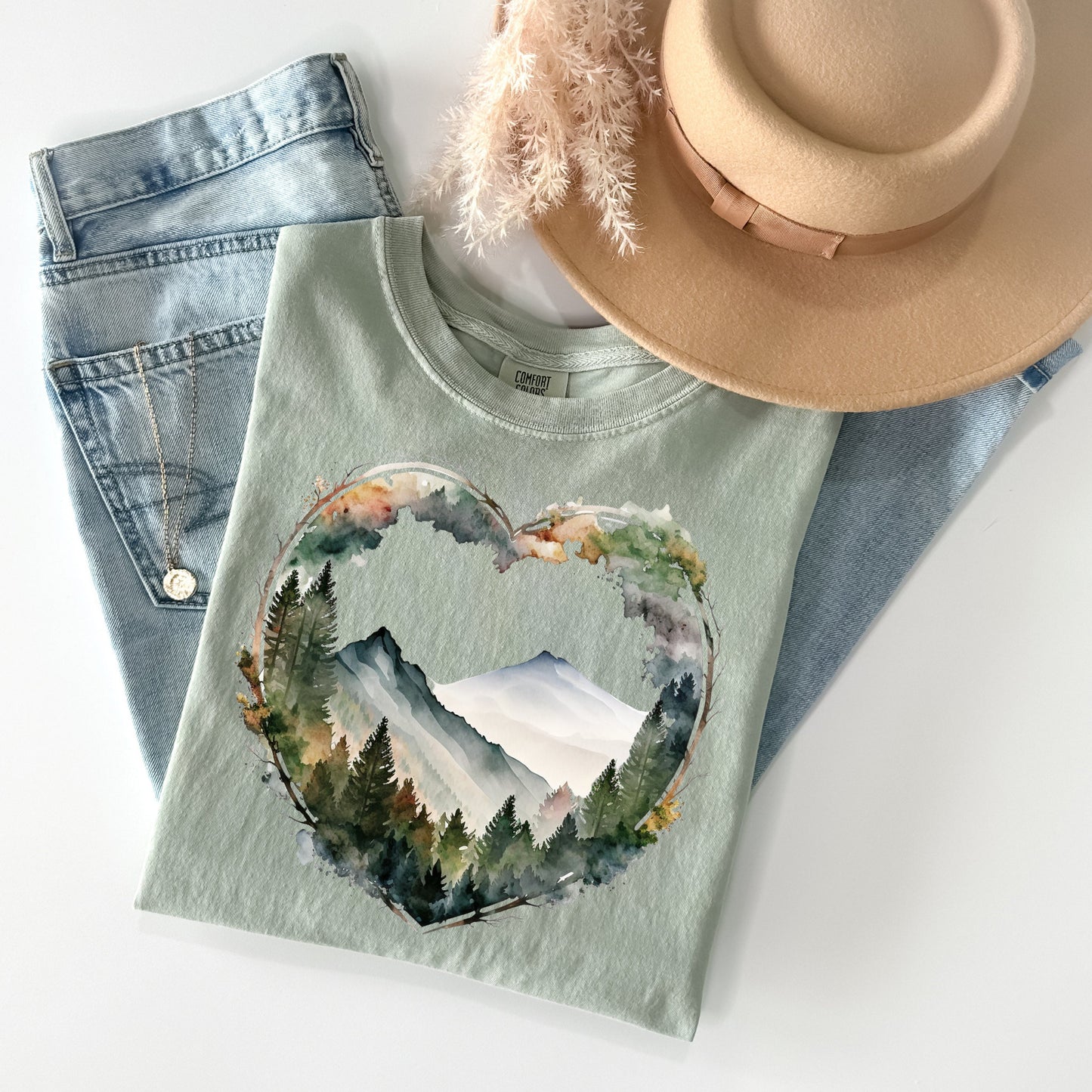 Mountains Heart - Comfort Colors Graphic Tee