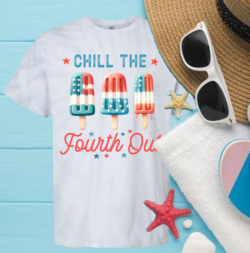 Chill the Fourth Out - Tie Dye Graphic Tee