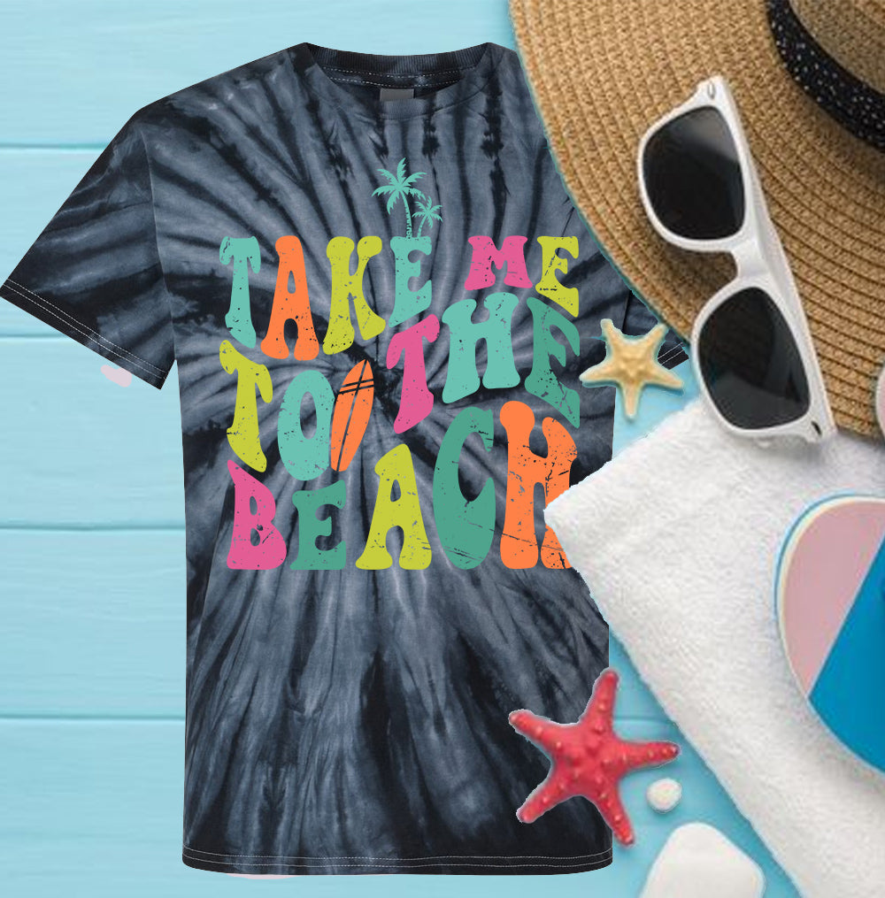 Take Me to the Beach - Tie Dye Graphic Tee