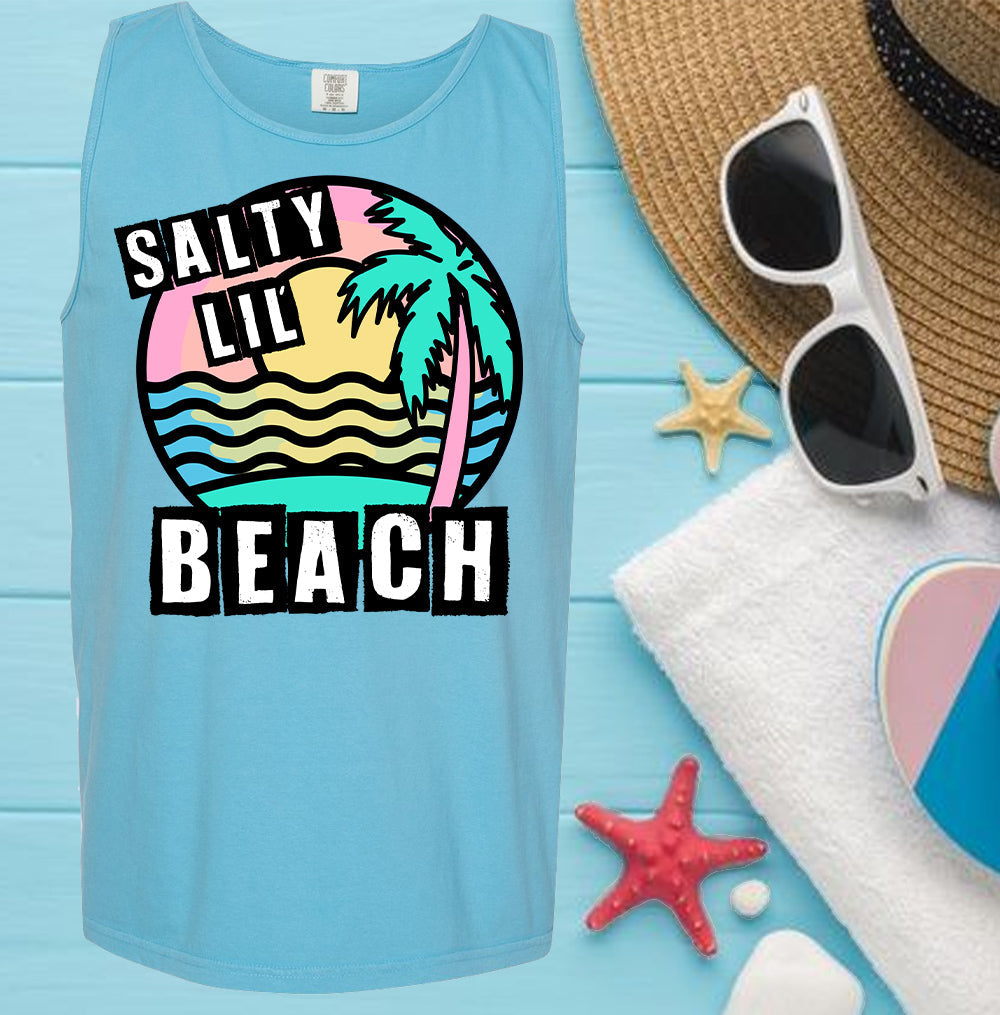 Salty Lil Beach - Comfort Colors Graphic Tank Top