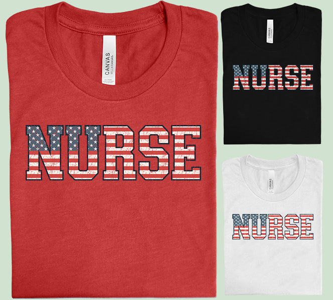 Patriotic Nurse - Graphic Tee
