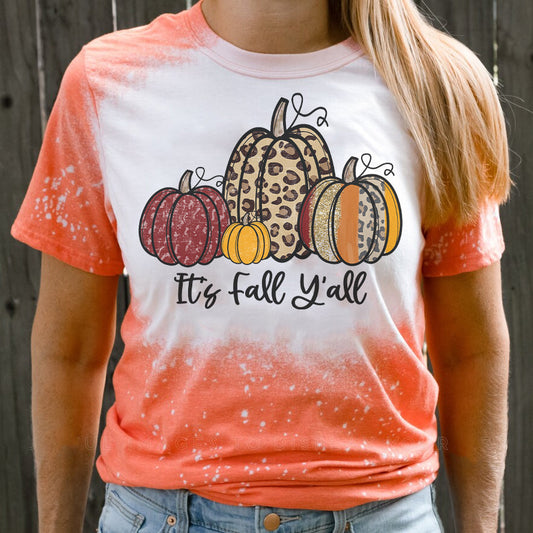 It's Fall Y'all - Bleached Graphic Tee