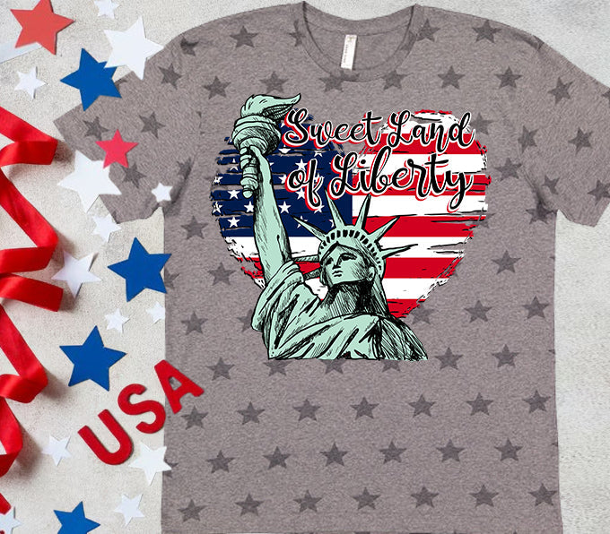 Sweet Land of Liberty - Star Graphic Tee