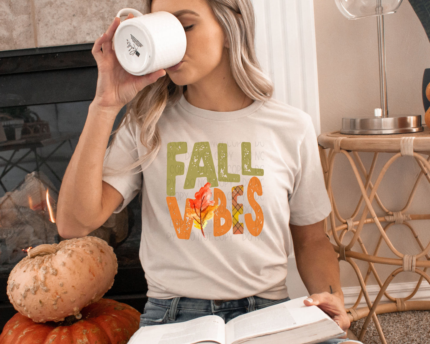 Fall Vibes Leaf Graphic Tee