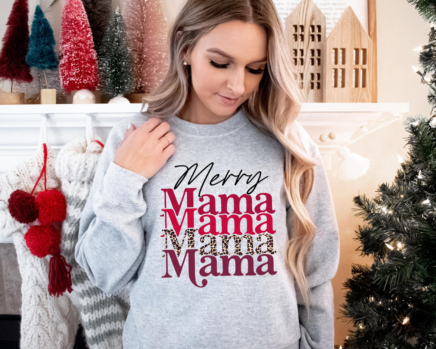 Merry Mama Stacked Graphic Tee